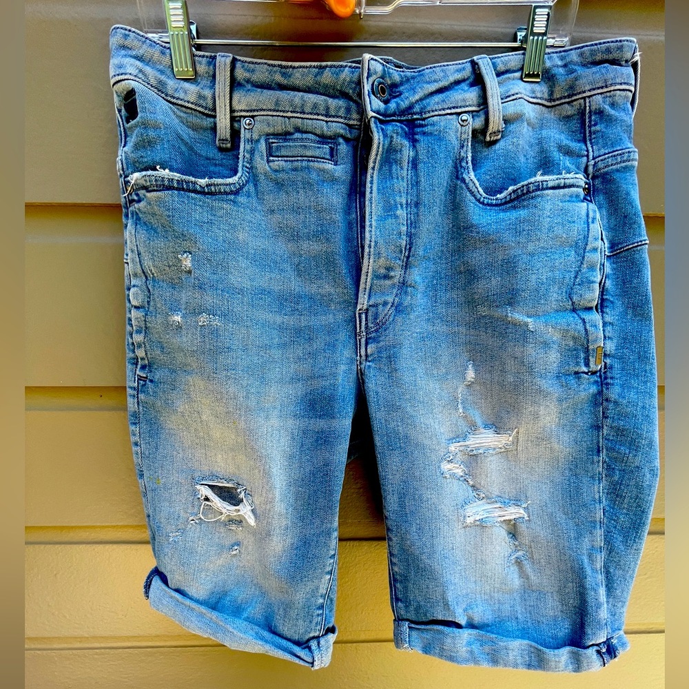 G-Star Raw Light Indigo D-Staq 3D Jean Shorts 33 Waist